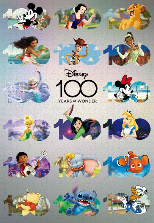 (鐳射閃面) 迪士尼 - Disney100: Anniversary Design 1000塊 (51×73.5cm)