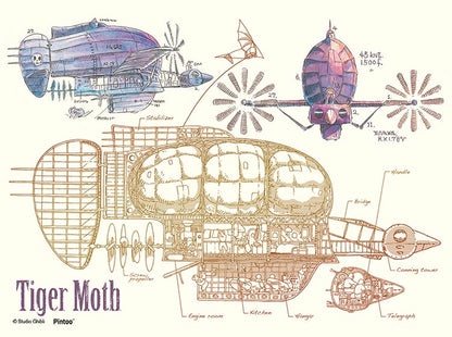 (環保樹脂) 天空之城 - Tiger Moth 設計圖 150塊 (7.6×10.2cm)