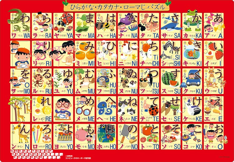 兒童向 - 友永太呂 平假名學習表 50塊 (26×37.5cm)