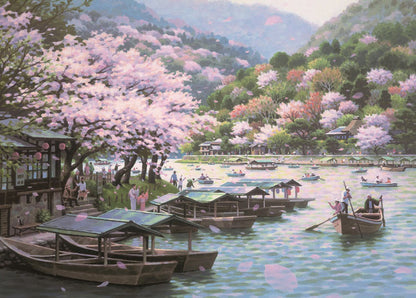 (夜光) 笹倉鐵平 - 漂浮的春天櫻花 500塊 (38×53cm)