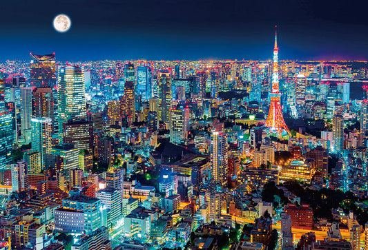 (迷你尺寸) 日本風景 - 東京夜間 2000塊 (49×72cm)