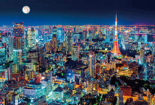(迷你尺寸) 日本風景 - 東京夜間 2000塊 (49×72cm)