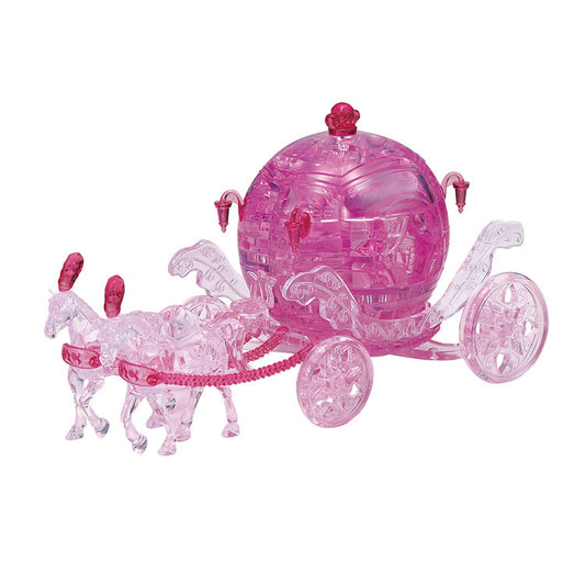 水晶立體 - 皇家粉紅玫瑰馬車 67塊