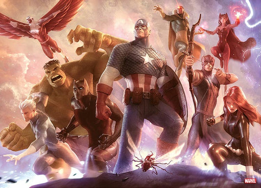 (環保樹脂) (迷你尺寸) Marvel - 復仇者聯盟 Team Cap 1000塊 (38×53cm)