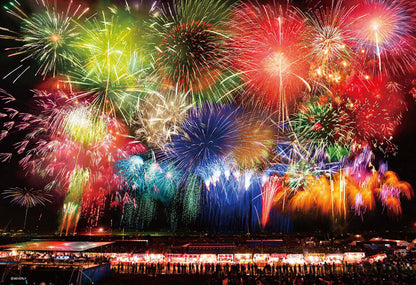 (夜光) 日本風景 - 秋田縣之煙花 1000塊 (49×72cm)