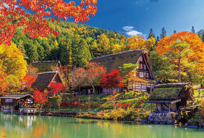 日本風景 - 紅葉之飛騨 1000塊 (49×72cm)