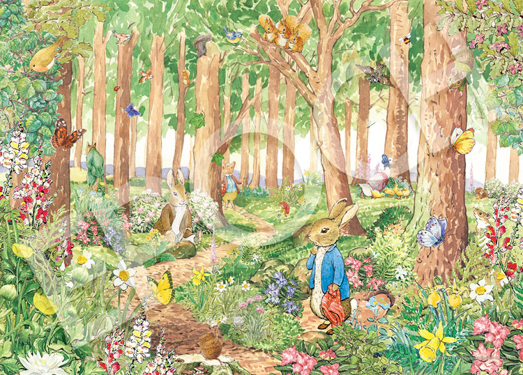 彼得兔 - 彼得兔與小兔班傑明 500塊 (38×53cm)
