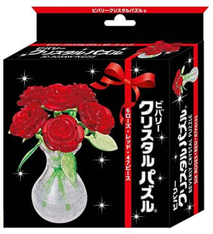 水晶立體 - 玫瑰花瓶 47塊