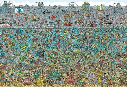 (迷你尺寸) 威利在哪裏？ - 深海潛水員慌 1000塊 (26×38cm)