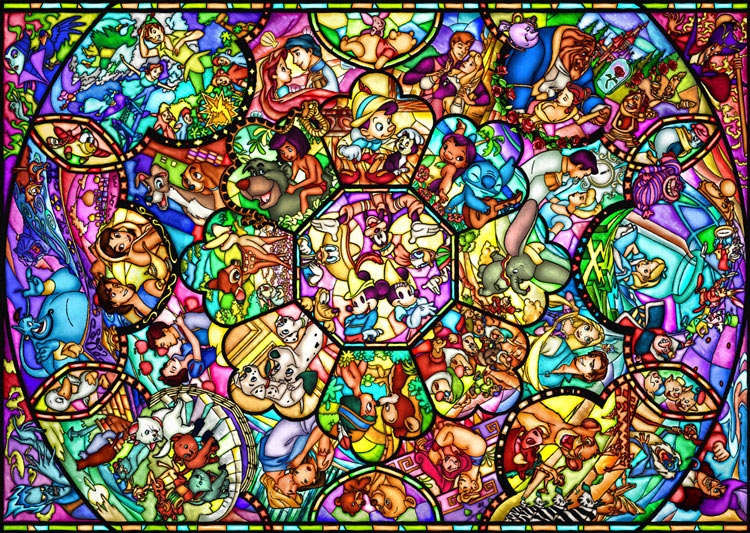 迪士尼 - 迪士尼全角色彩繪藝術 2000塊 (73×102cm)