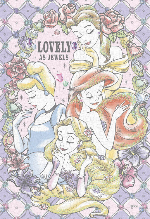 (手作裝飾) 迪士尼 - 迪士尼公主 Lovely as Jewels 300塊 (26×38cm)