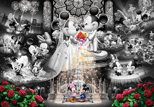 (透明樹脂) 迪士尼 - 永恆誓言黑白彩繪 1000塊 (51.2×73.7cm)