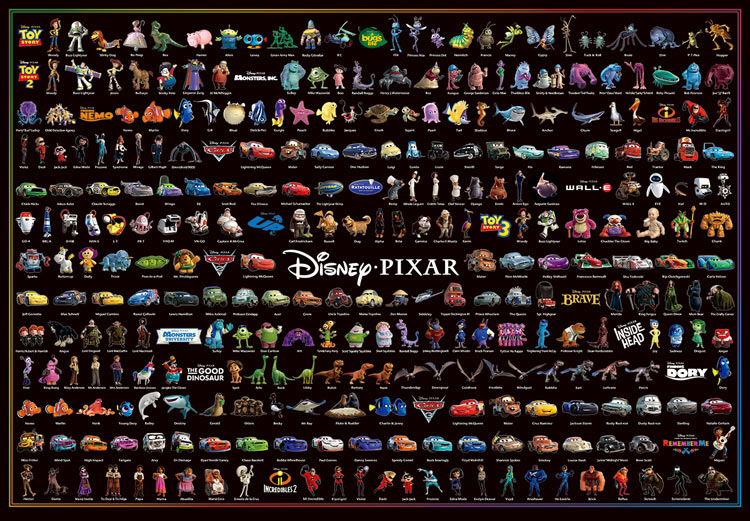 彼思工作室 - Disney Pixar 角色大集合 1000塊 (51×73.5cm)