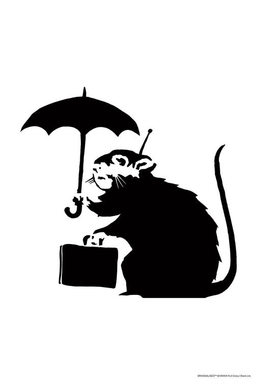 Banksy - Umbrella Rat 300塊 (26×38cm)