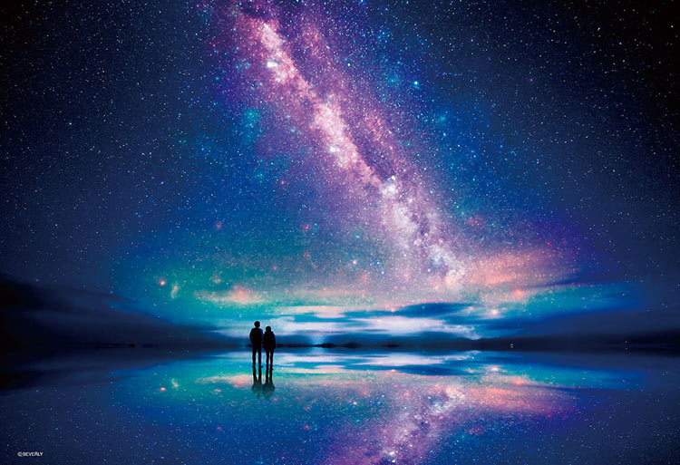 (迷你尺寸) 玻利維亞風景 - 壯麗星空鹽湖 1000塊 (26×38cm)