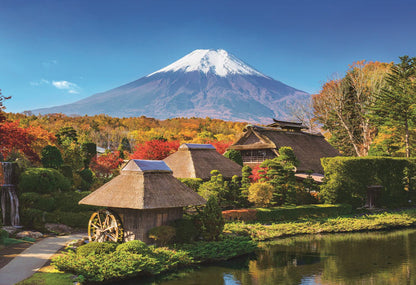 日本風景 - 忍野之秋與富士 300塊 (26×38cm)