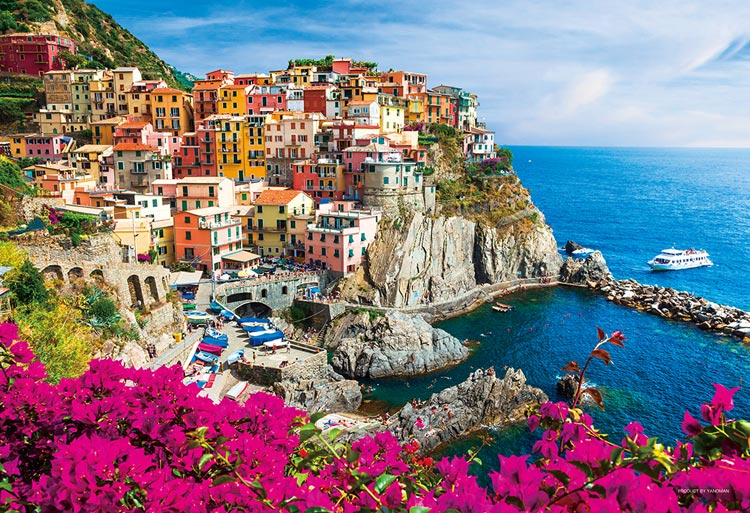 (迷你尺寸) 意大利風景 - 美麗的五漁村 500塊 (26×38cm)