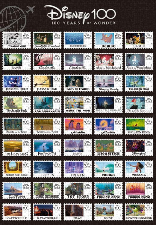迪士尼 - Disney100: World Stamps 1000塊 (51×73.5cm)