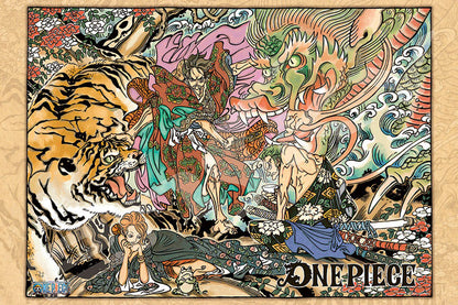 海賊王 - 龍虎相博浮世繪 1000塊 (50×75cm)