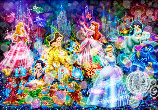 (鐳射閃面) 迪士尼 - 迪士尼公主的燦爛夢想 1000塊 (51×73.5cm)