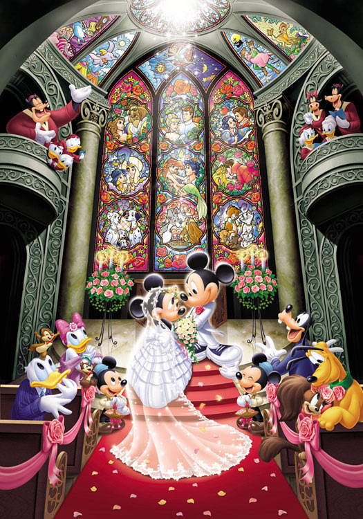(鐳射閃面) 迪士尼 - 夢幻婚禮 500塊 (35×49cm)